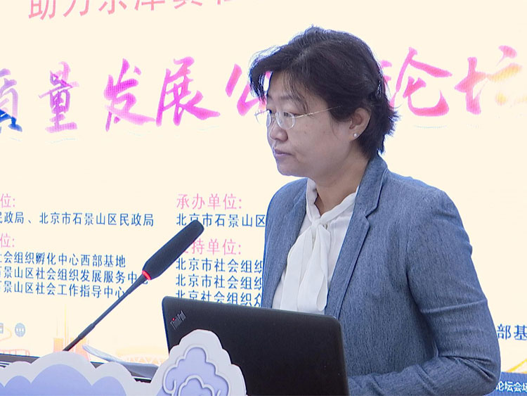 北京市石景山区社会组织发展服务中心负责人王艳蕊